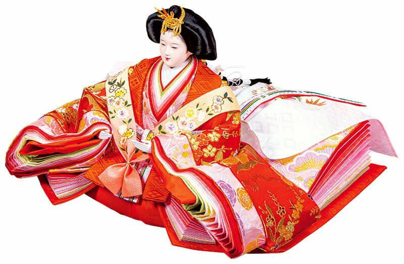 雛人形 平安豊久 ひな人形 七段飾り 十五人飾り 花もも 金襴 九番親王