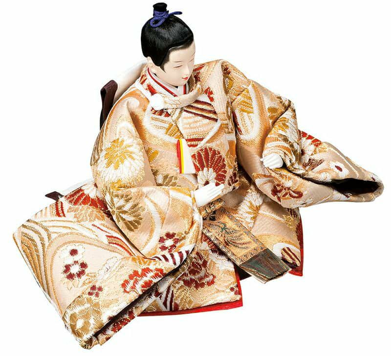 雛人形 コンパクト 平安豊久 ひな人形 収納飾り 親王飾り まみ 金襴 小