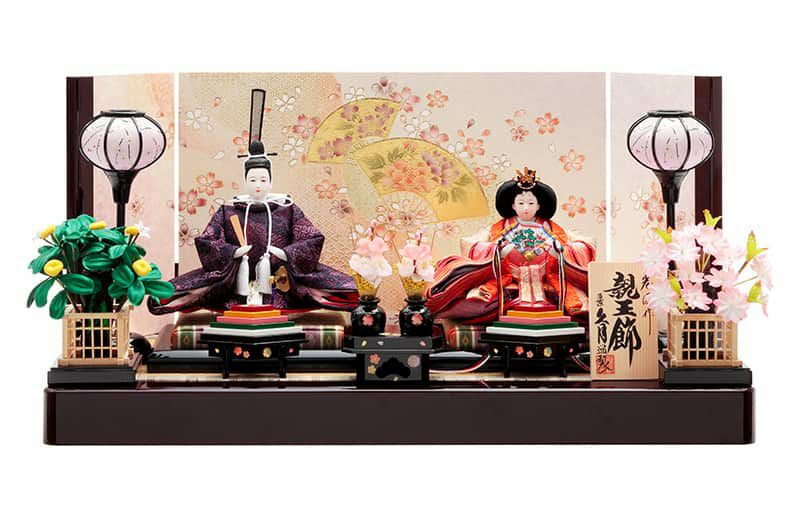 雛人形 久月 ひな人形 雛 平飾り 親王飾り 光園作 小三五親王 久月