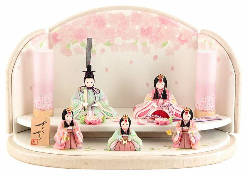 数量限定 雛人形 一秀 ひな人形 雛 木目込人形飾り 段飾り 五人飾り 木村一秀作 さくらさくら 入れ目 16号 コードレス雪洞付 【2024年度新作】 h063-ic-107Ω 【WS4045446154】(147840円)