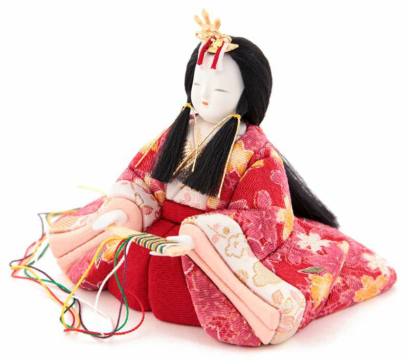 雛人形 コンパクト 一秀 ひな人形 木目込人形飾り ケース飾り 五人飾り
