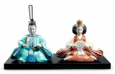 レトロ 工芸品 置物 人形 陶器 ペア 夫婦 インテリア ひな 雛 和室 玄関