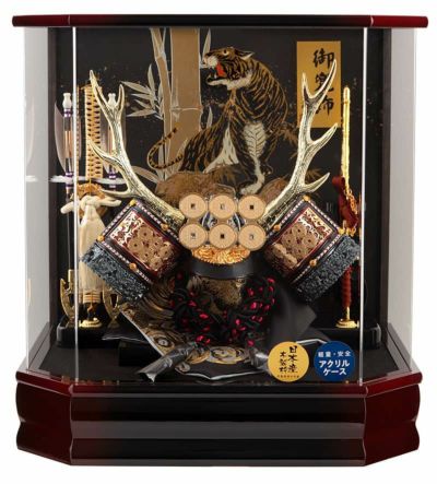 五月人形 武士　約50センチ 五月人形】【ご進物ケース】5号鎧武者 采配：嘉房作【武者人形【端午の