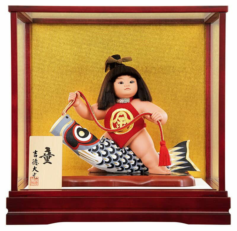 五月人形 吉徳 金太郎 浮世人形 ケース飾り 童 6号 【2024年度新作】 h065-ys-503262Ω