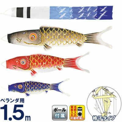 庭用大型 黄金金太郎鯉 6m 8点セット | 吹流し名入れ代