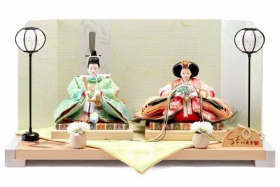 K4624 雛人形 久月 ひな人形 雛 平飾り 親王飾り 着付 藤佳 結シリーズ 夏