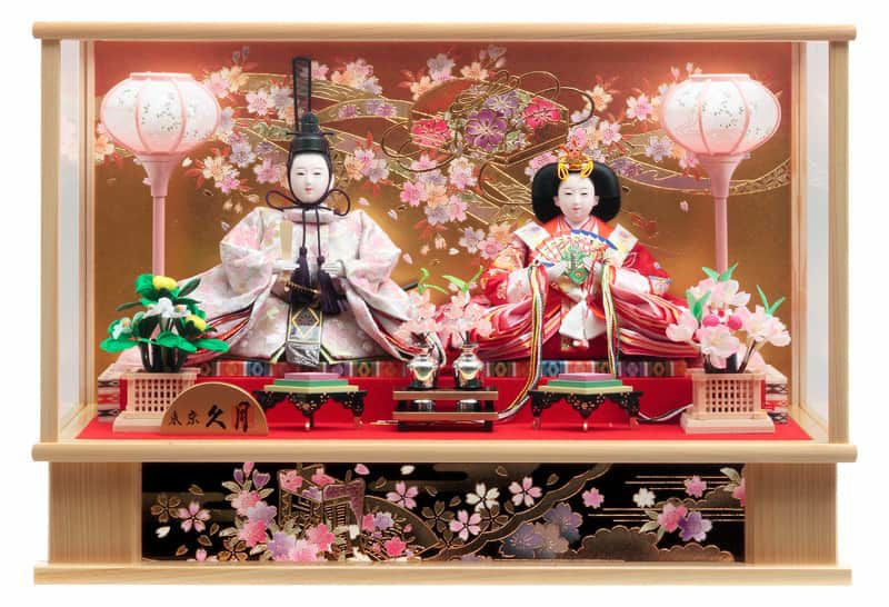久月 雛人形 金彩吉祥 五人ケース飾り 頻繁 ひな人形 4960282385287