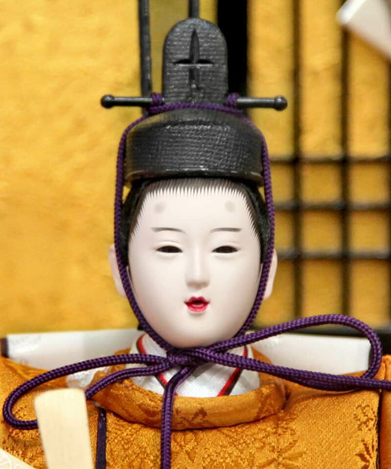雛人形 久月 ひな人形 ケース飾り 親王飾り 御雛 黄櫨染 六角ケース