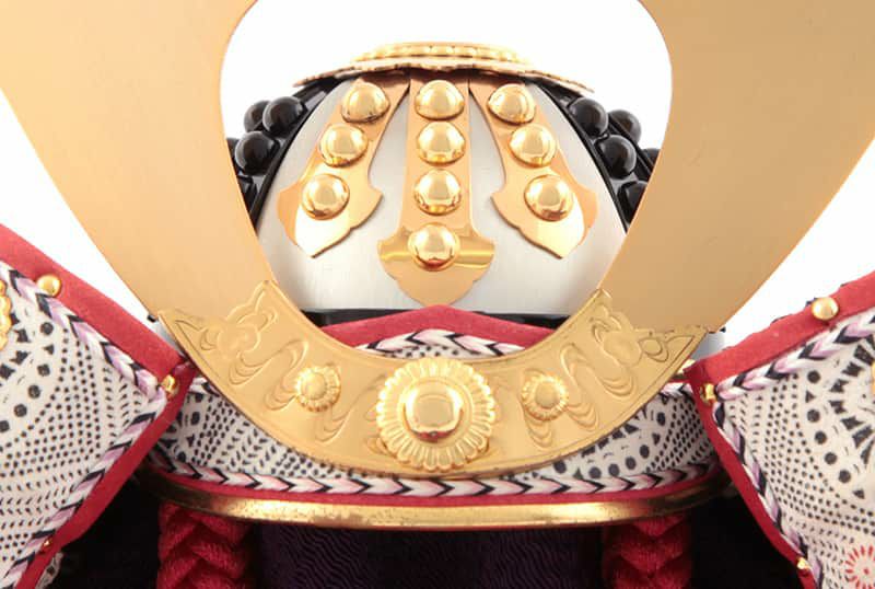 五月人形 真多呂 兜飾り 単品 加藤一冑作 四分の一 小桜革兜 【2024