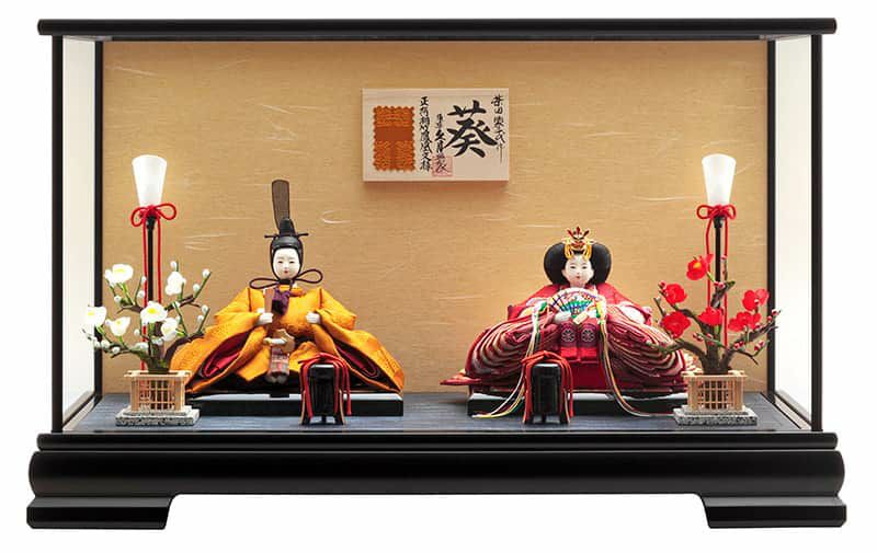 【〜6/6まで出品】 雛人形 久月 ひな人形 雛 ケース飾り 親王飾り 柴田家千代作 葵 正絹 桐竹鳳凰文様 柳親王 【2024年度新作】 h063-k-7171 D-101Ω 【BCD2206919066】(80652円)