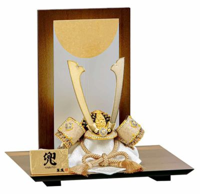 五月人形 兜。金属製 。レトロ。未使用。シルバー。シンプル シルバー系 | 人形屋ホンポ本店