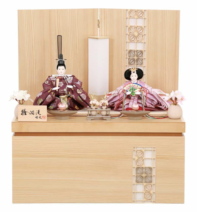 雛人形 コンパクト ひな人形 収納飾り 親王飾り 雅泉作 雛爛漫 芥子