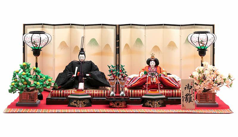 久月 朱雀雛 親王飾り 雛飾り（雛人形） 雛人形 久月 ひな人形 平飾り 親王飾り 平安弌峰作 御雛 朱雀大路