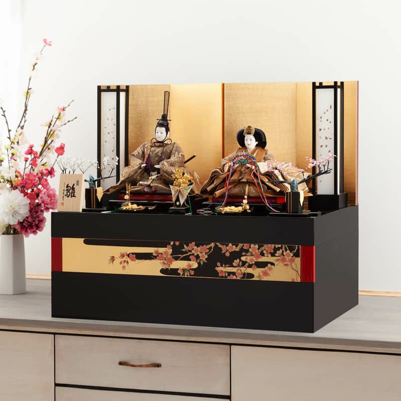 雛人形 平安豊久 コンパクト ひな人形 収納飾り 親王飾り 【2026年度