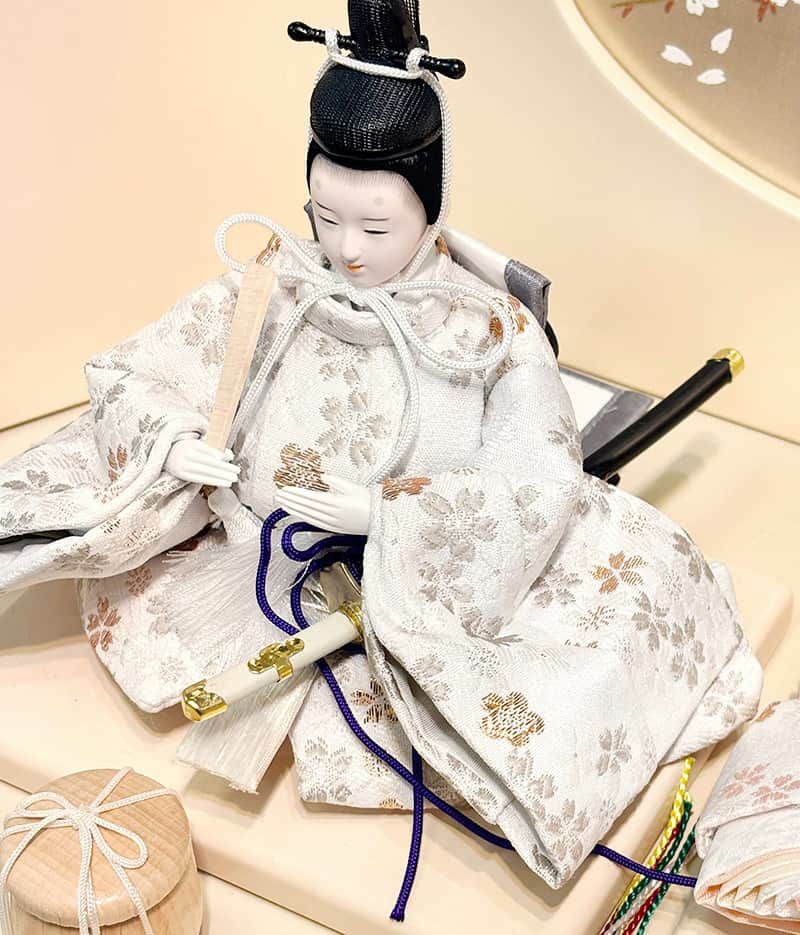 雛人形 コンパクト 久月 ひな人形 収納飾り 親王飾り 束帯十二単姿 久