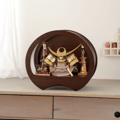 2千円値下！大越忠保作◆展示新品特価♪◆50巾 上杉謙信 収納兜飾り 五月人形◆ 五月人形 兜飾り 上杉謙信 飯綱権現 大越忠保作